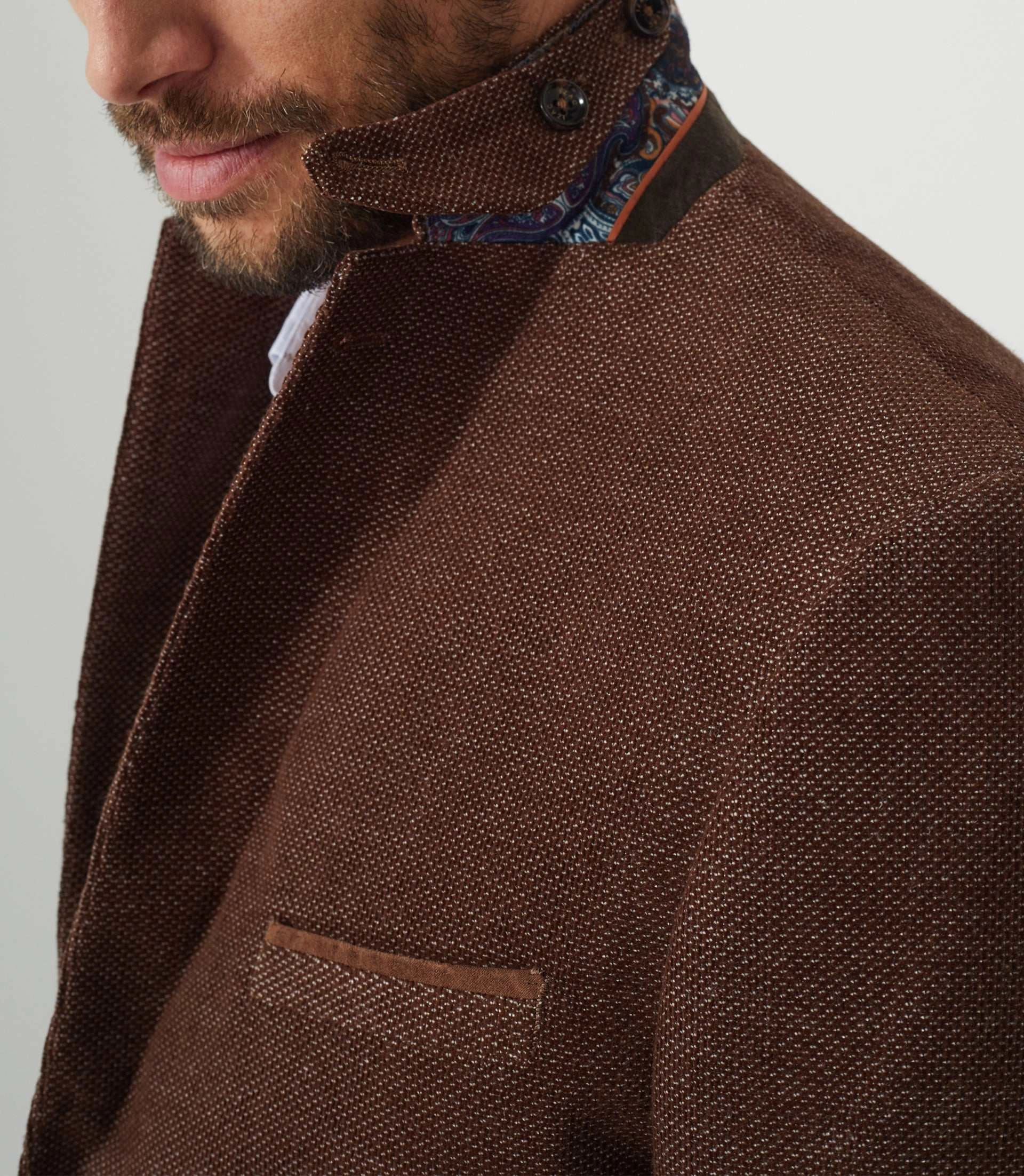 Veste velours fantaisie marron-clair Record