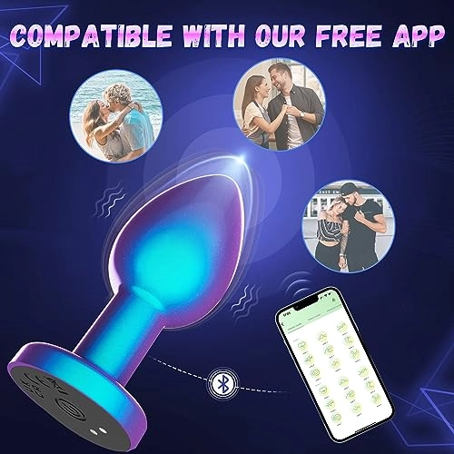 Vibrating Butt Plug with Metallic Finishing