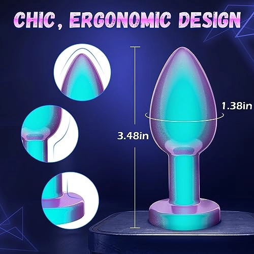 Vibrating Butt Plug with Metallic Finishing
