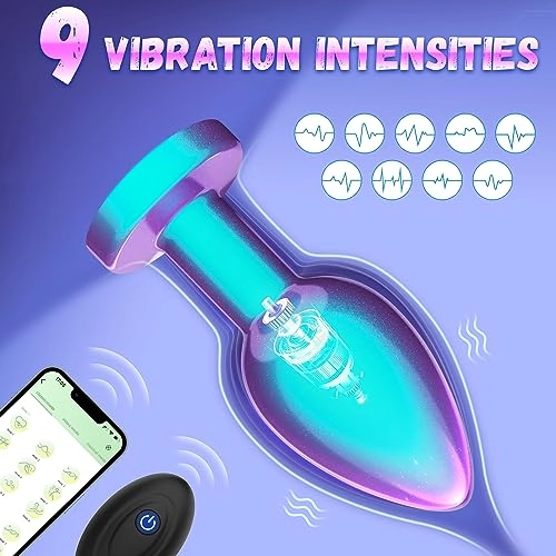Vibrating Butt Plug with Metallic Finishing