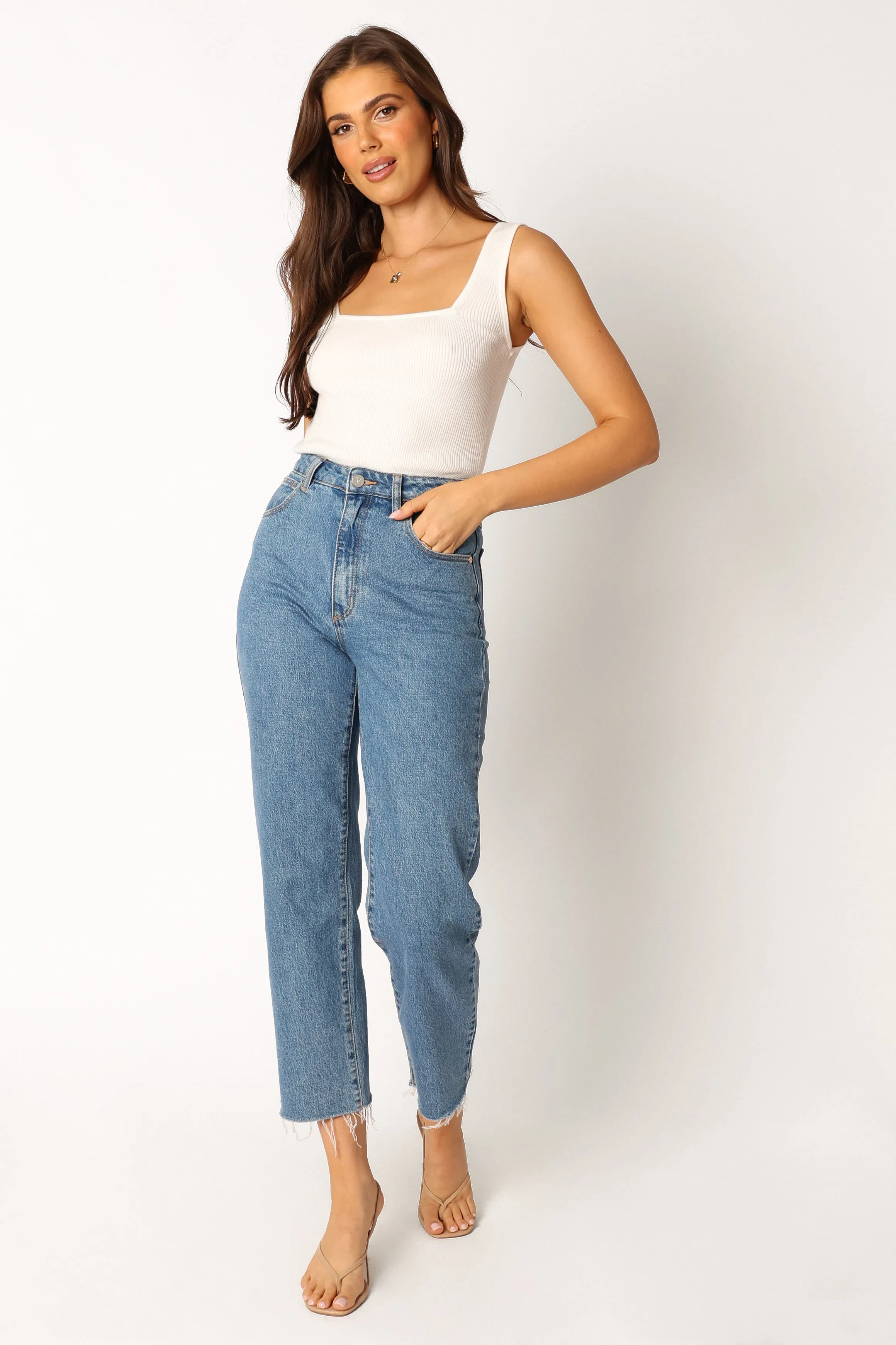 Vicki Rib Tank - White