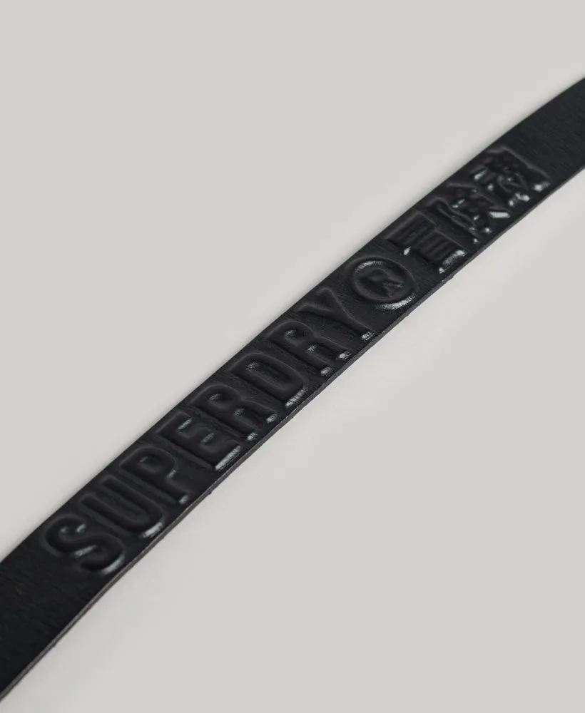 Vintage Branded Belt | Black Emboss