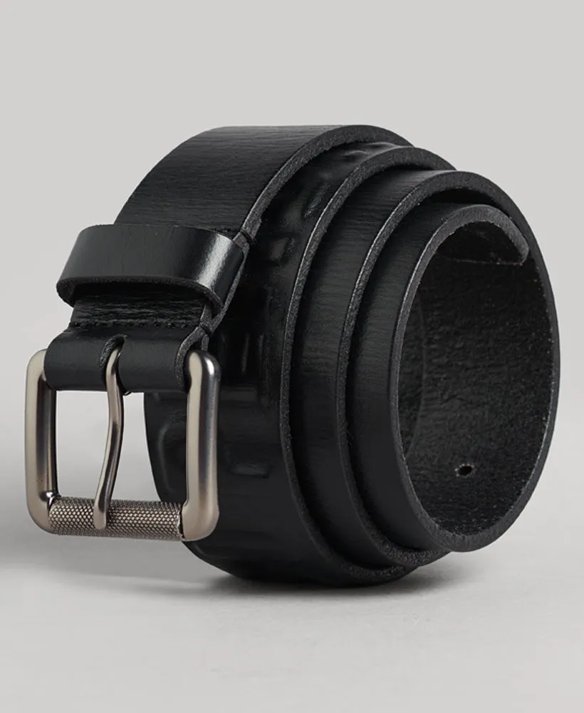 Vintage Branded Belt | Black Emboss