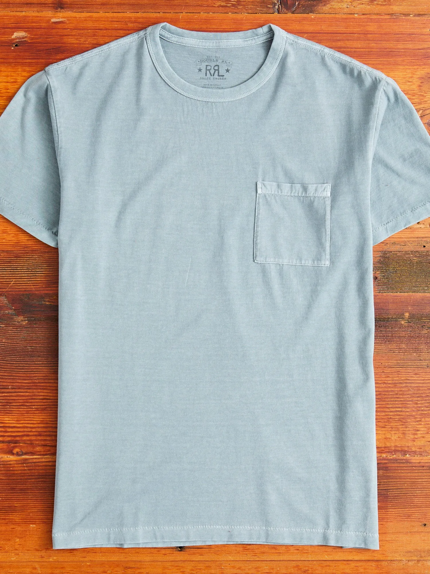 Vintage Knit Pocket T-Shirt in Sea Green