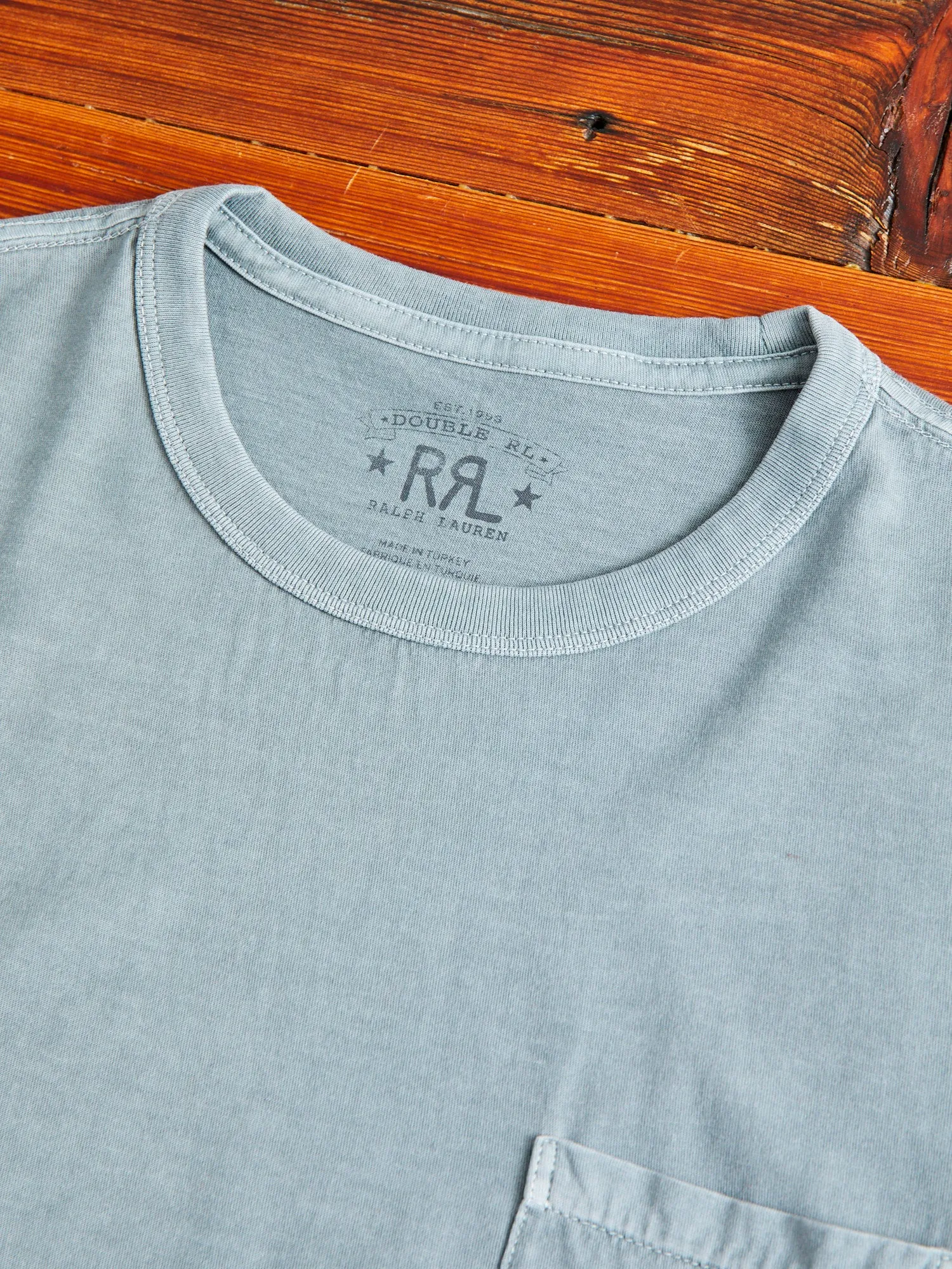Vintage Knit Pocket T-Shirt in Sea Green