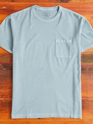Vintage Knit Pocket T-Shirt in Sea Green