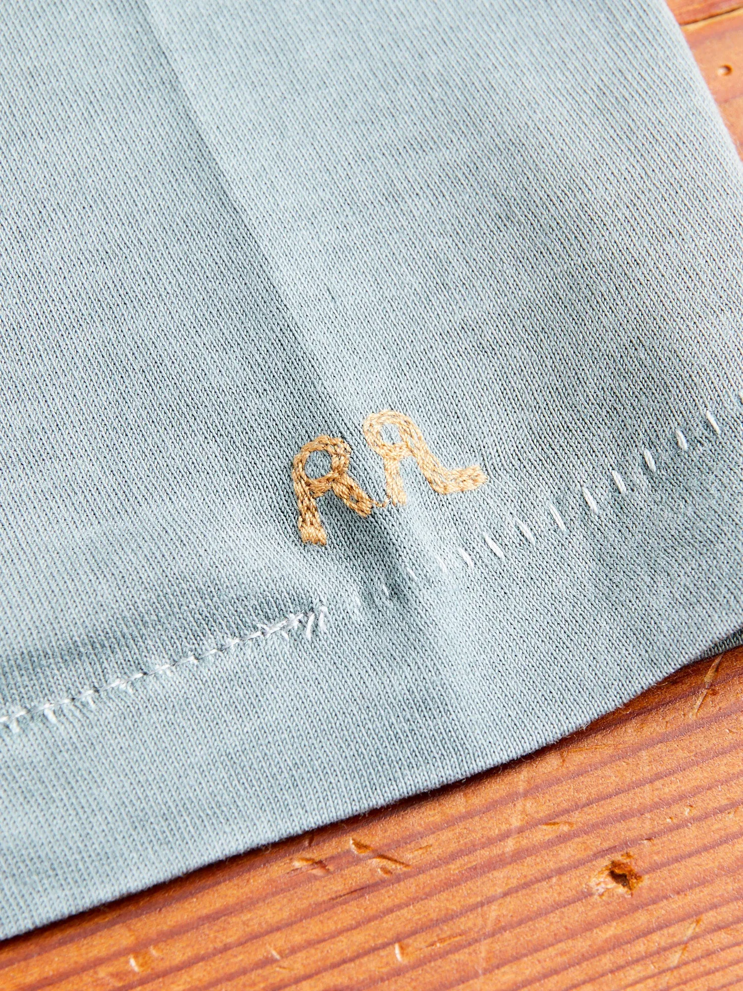 Vintage Knit Pocket T-Shirt in Sea Green