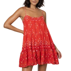 Wave Dress Mosaic Red