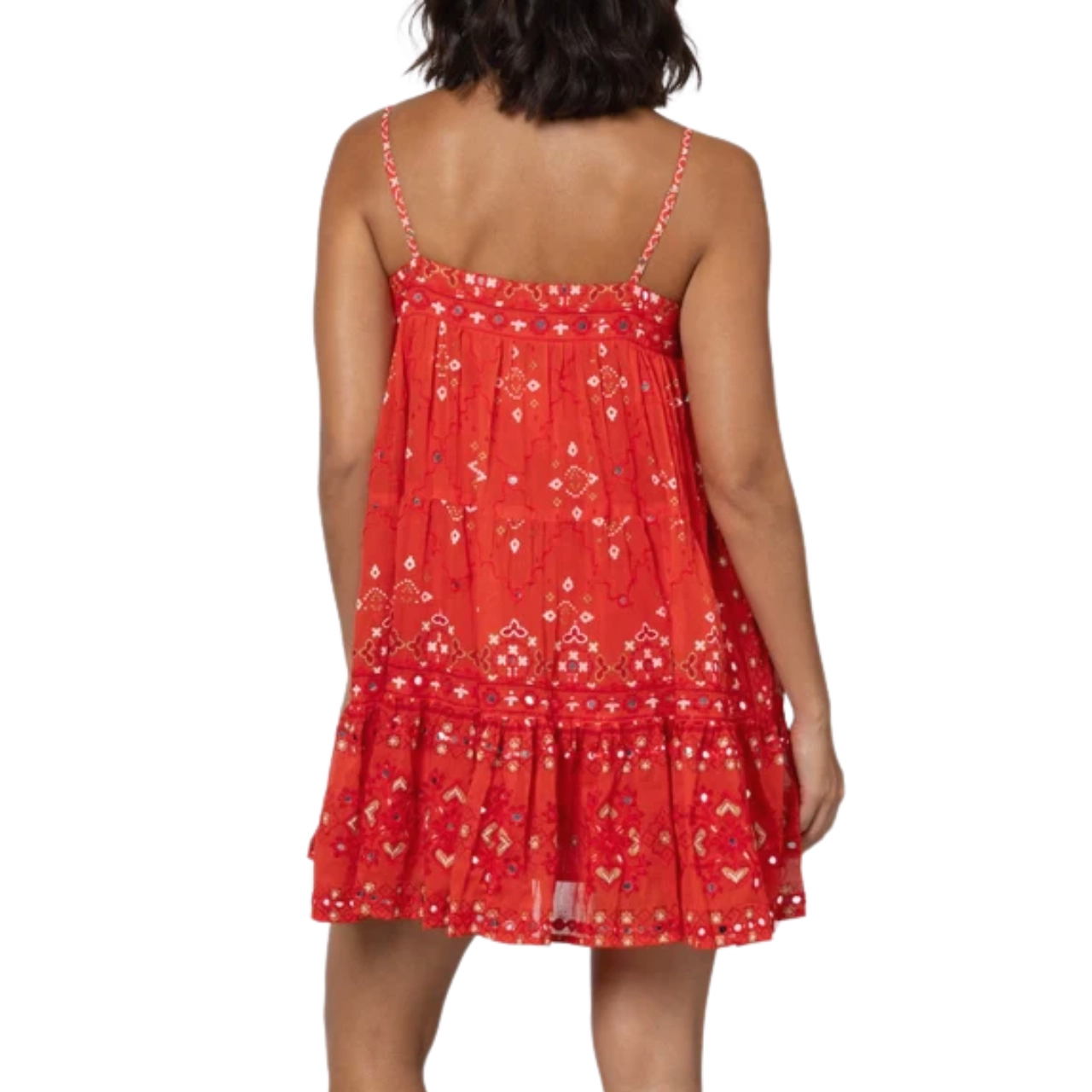 Wave Dress Mosaic Red