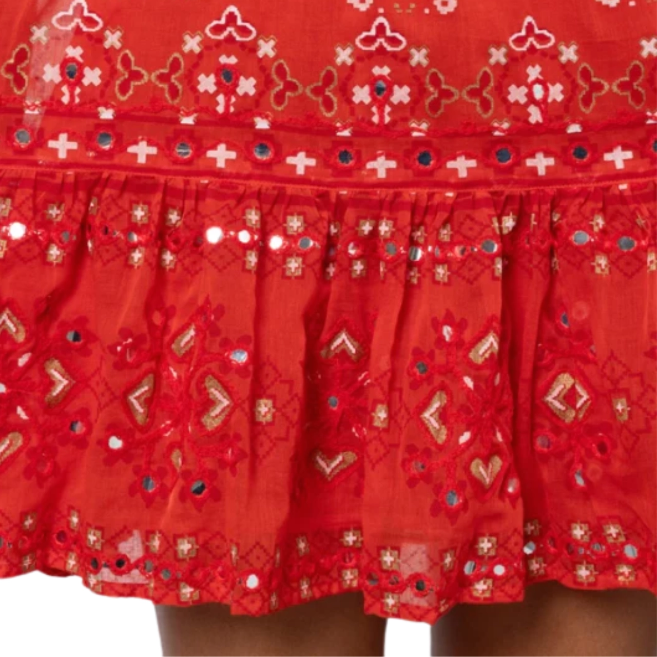 Wave Dress Mosaic Red