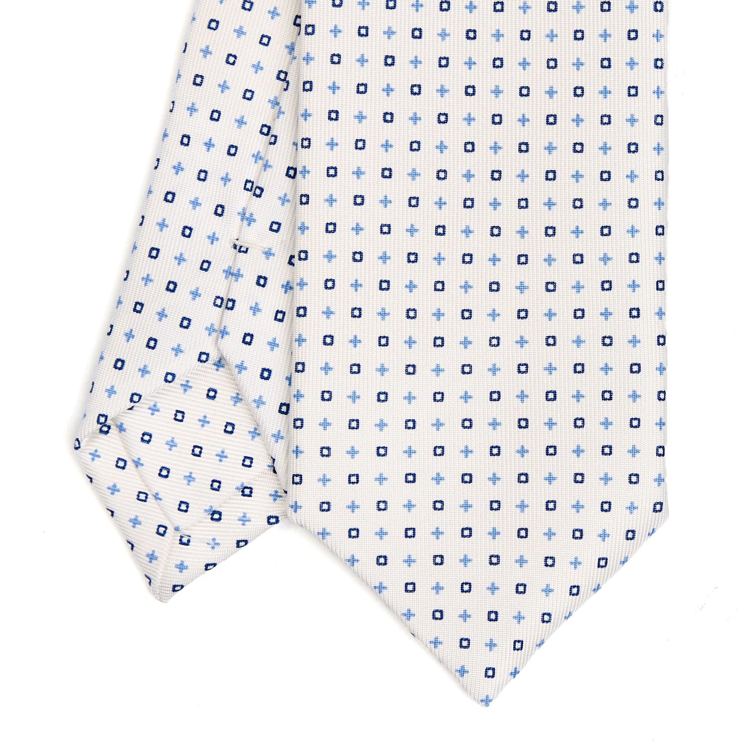 WHITE SARTORIAL 7 CM SILK TIE