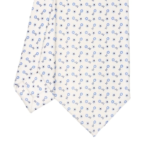 WHITE SARTORIAL 7 CM SILK TIE