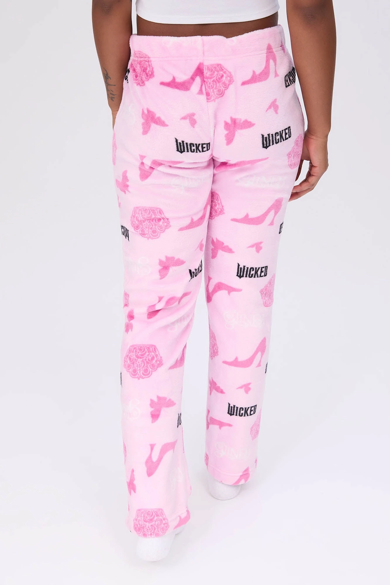 Wicked Butterfly Printed Plush Pajama Pants