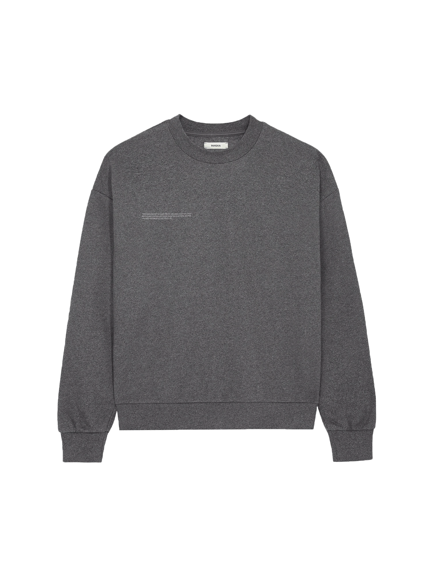 Womens Reclaimed Cotton Sweatshirt—reclaim charcoal