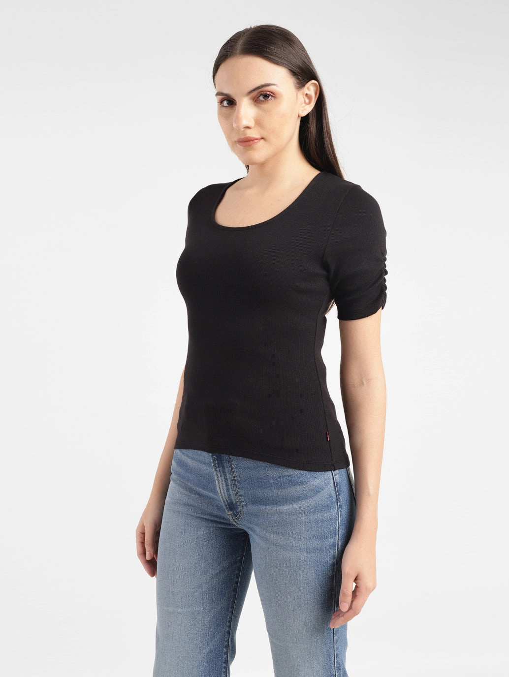 Women's Solid Scoop Neck T-shirt