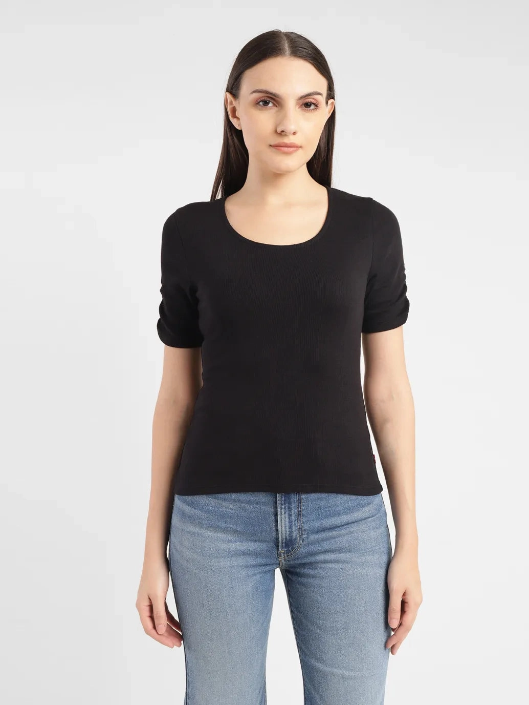 Women's Solid Scoop Neck T-shirt