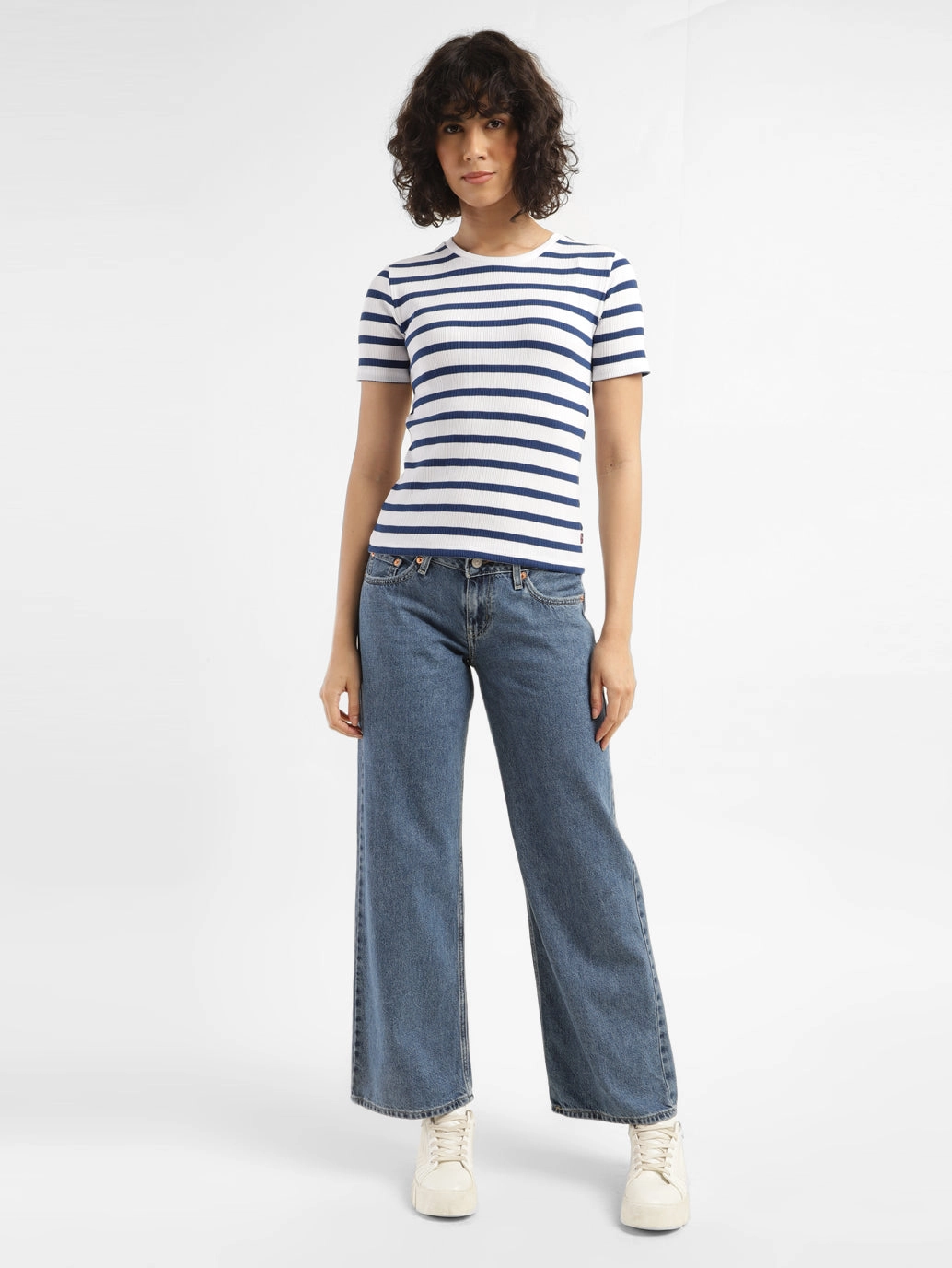 Women's Striped Round neck T-shirt