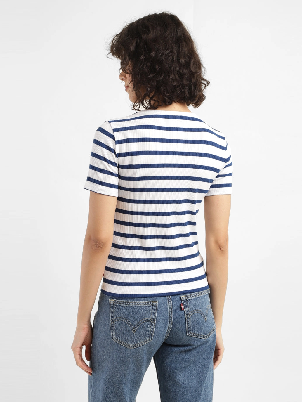 Women's Striped Round neck T-shirt