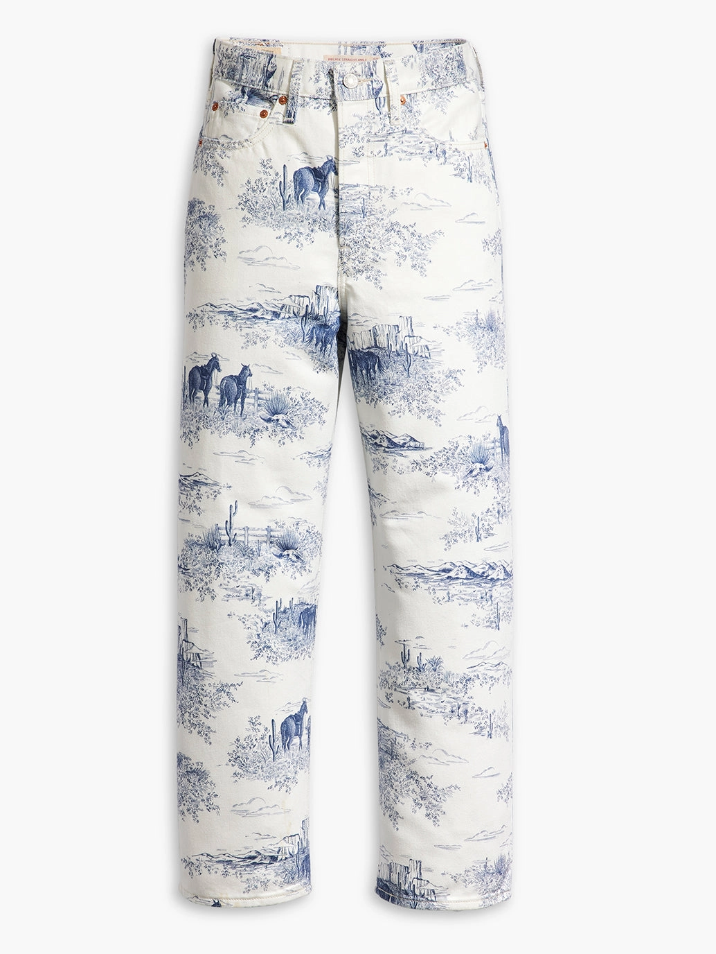 Women's White Straight Fit Mid Rise Jeans