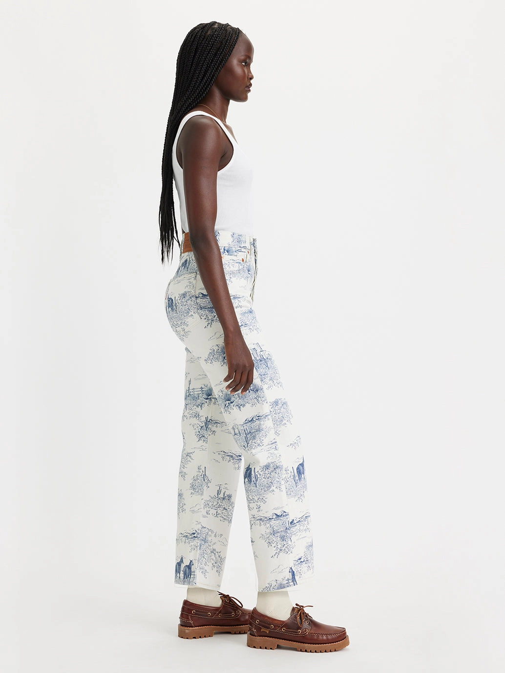 Women's White Straight Fit Mid Rise Jeans