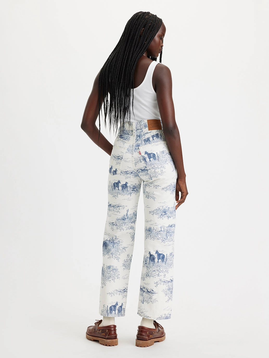Women's White Straight Fit Mid Rise Jeans