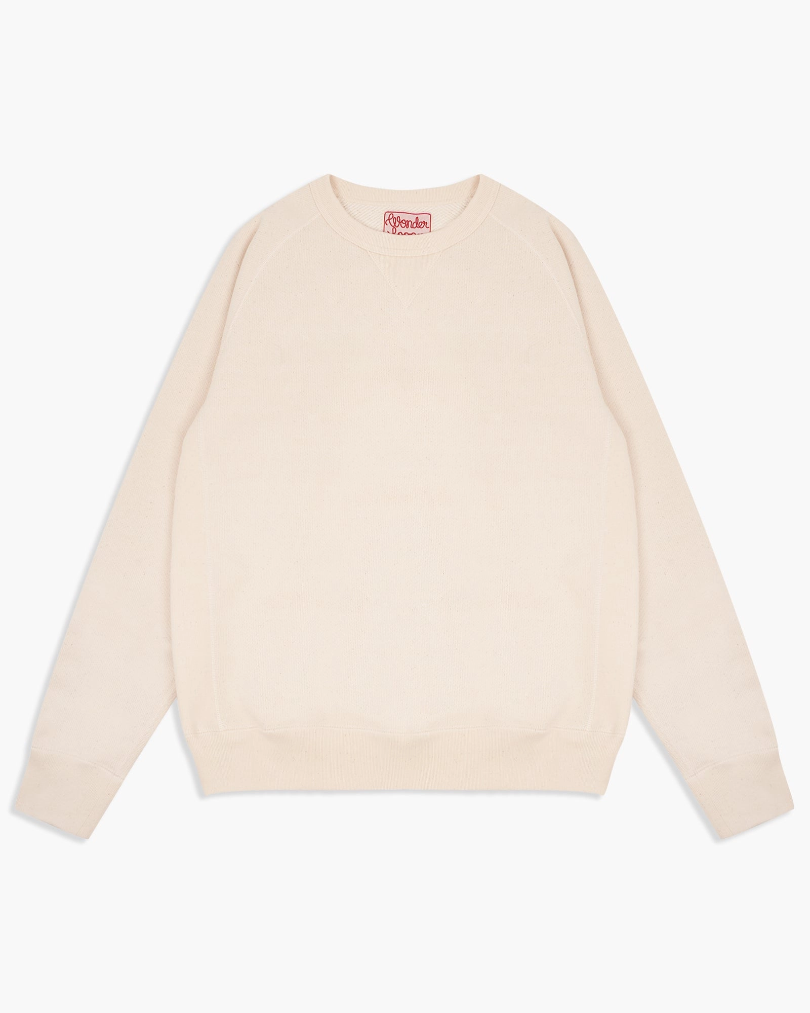 Wonder Looper 876gsm Double Heavyweight French Terry Pullover Crew Neck - Ecru