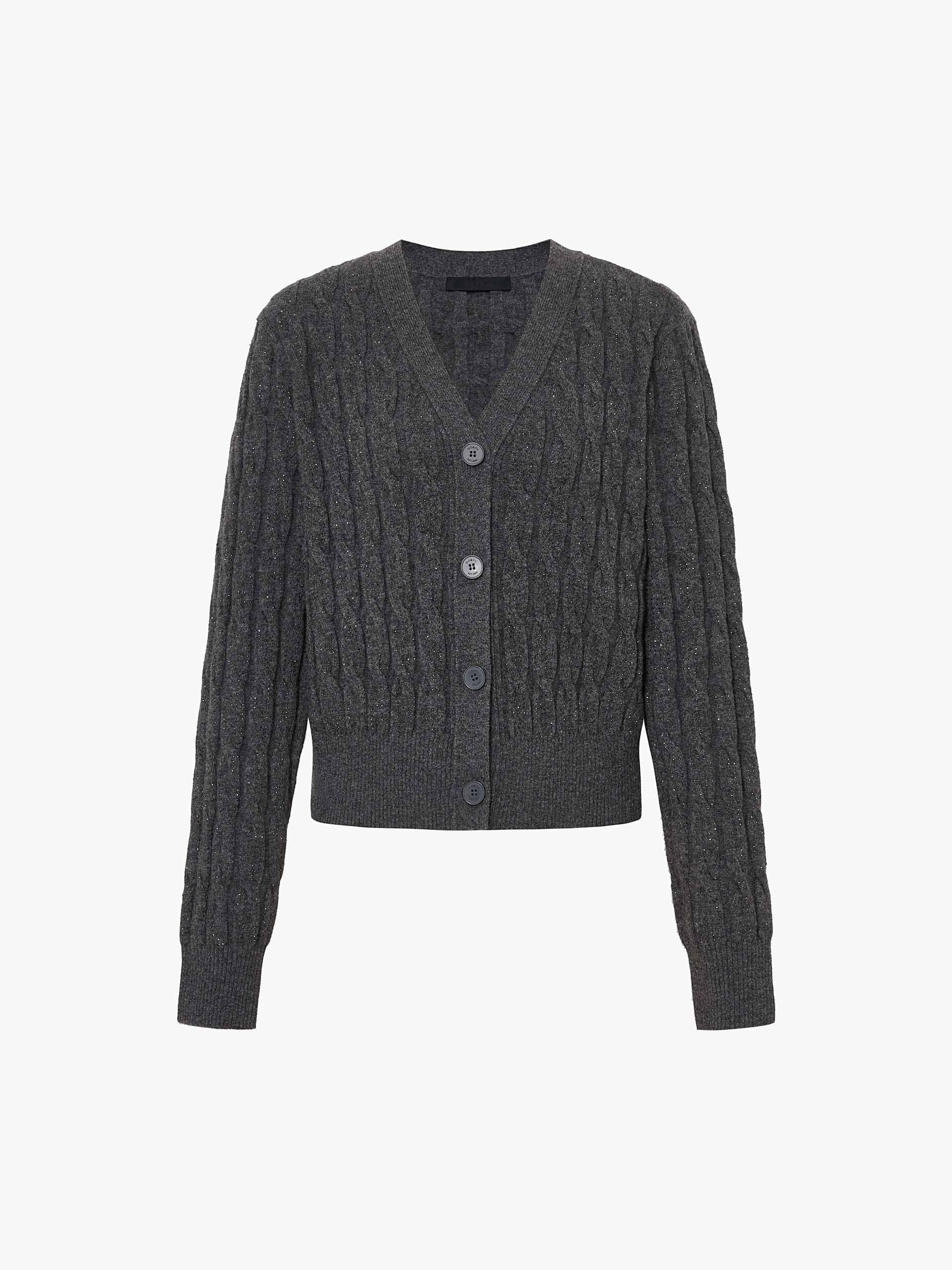 Wool Cable Knit Cardigan