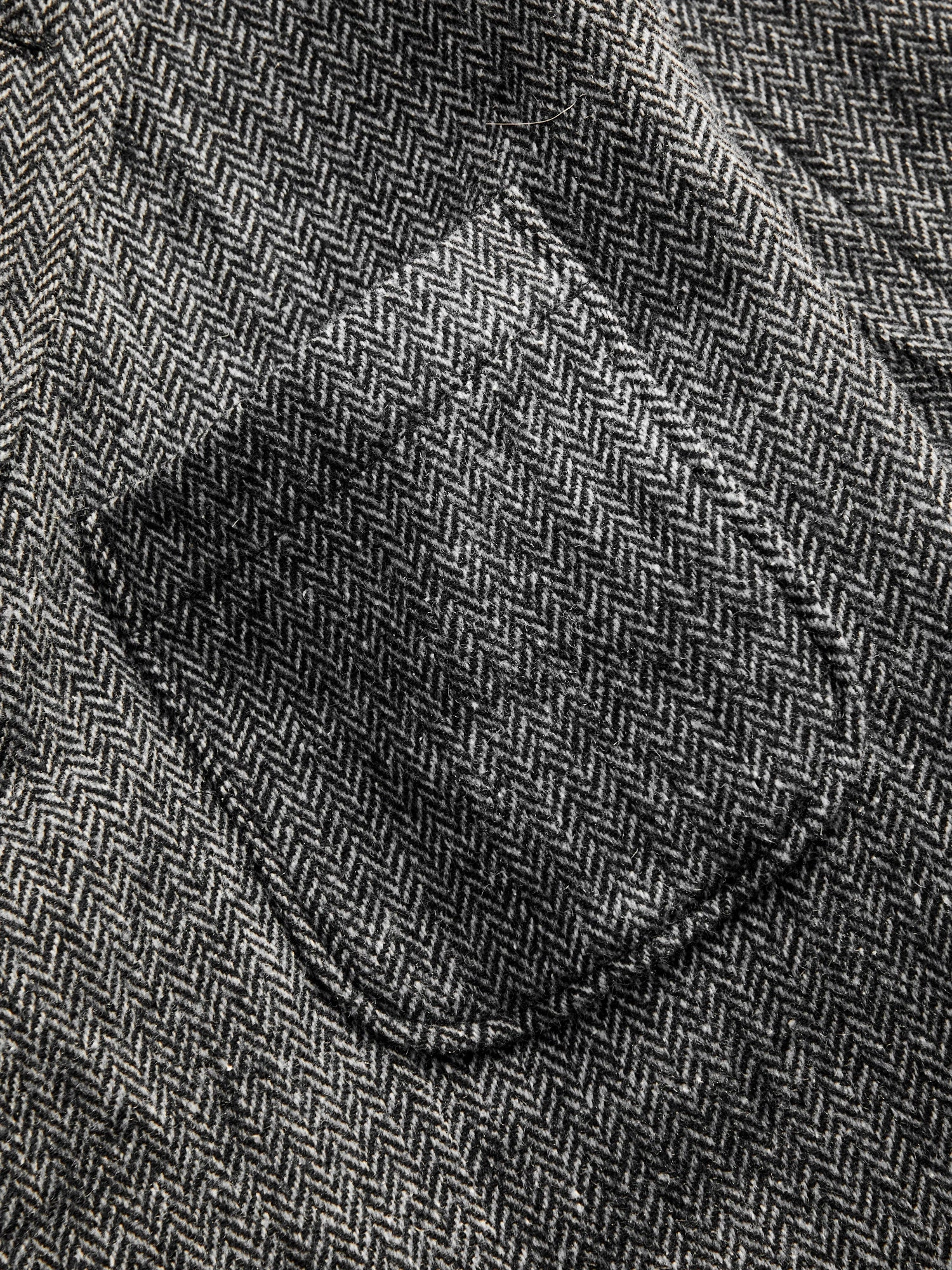 Wool Herringbone Loiter Jacket in Grey