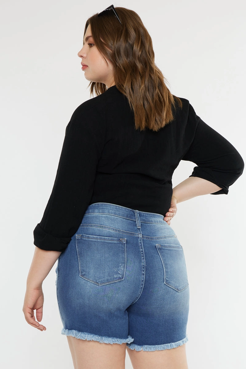 Zelda Mid Rise Shorts  (Plus Size)