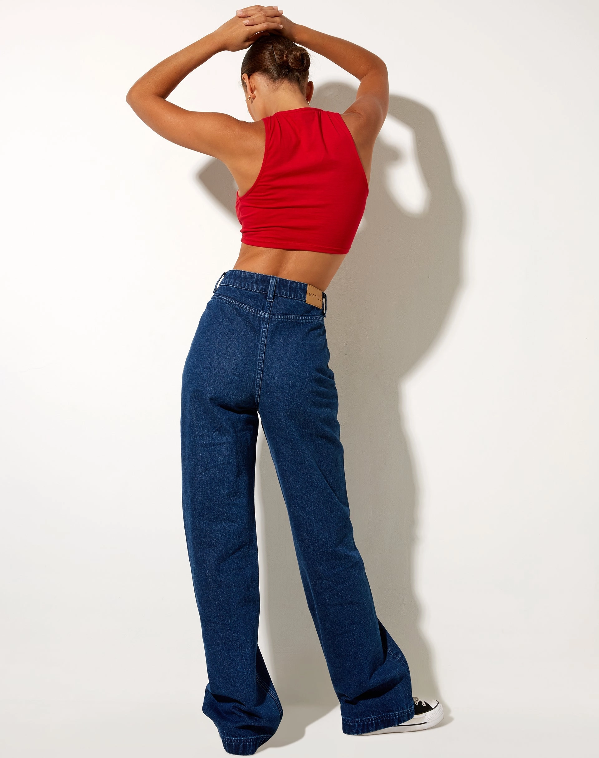 Zeme Crop Top in Racing Red