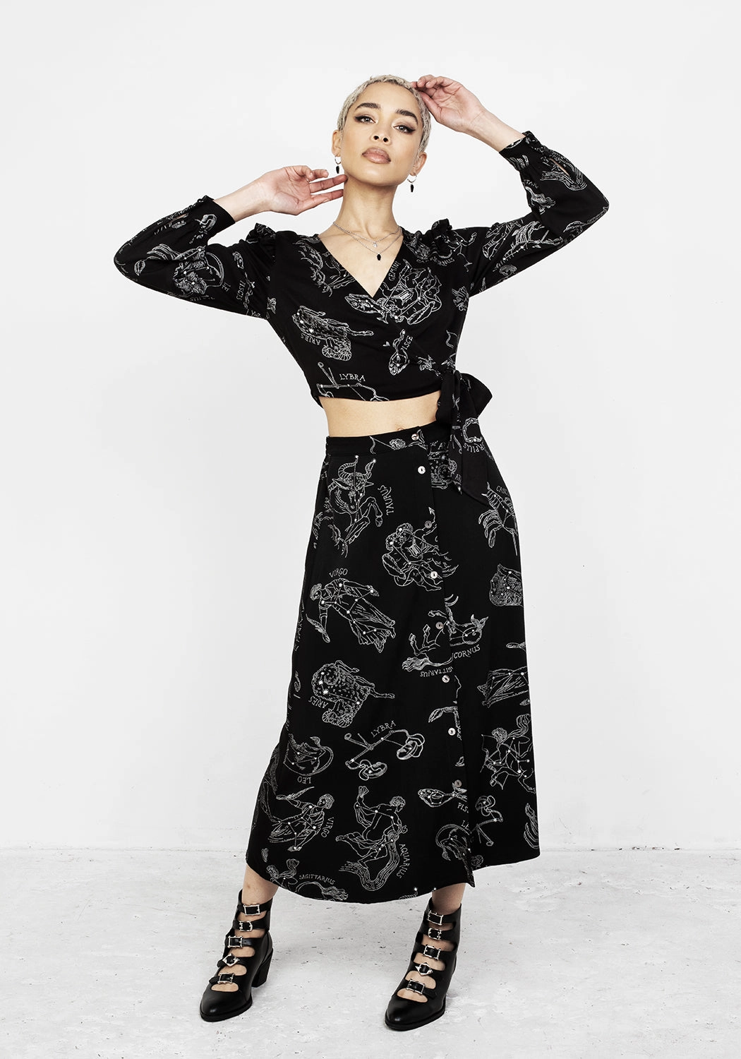 Zodiac Crop Wrap Top
